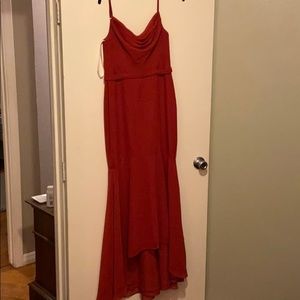 Azazie Rust Bridesmaid Dress